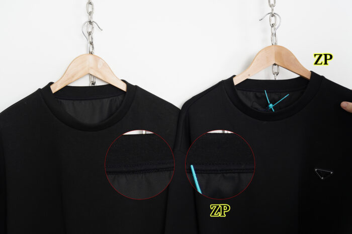 프라다 가슴 세모 모노그램 맨투맨 블랙 UJL30A-11OQ-F0806-S-222 레플리카 미러급 SA급 S급 고퀄리티 하이엔드 최상급 의류 [남성여성공용] 5