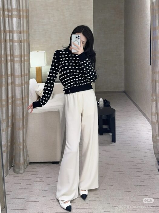 샤넬 리본 크루넥 니트 레플리카 미러급 SA급 S급 고퀄리티 하이엔드 최상급 의류 [여성] 2