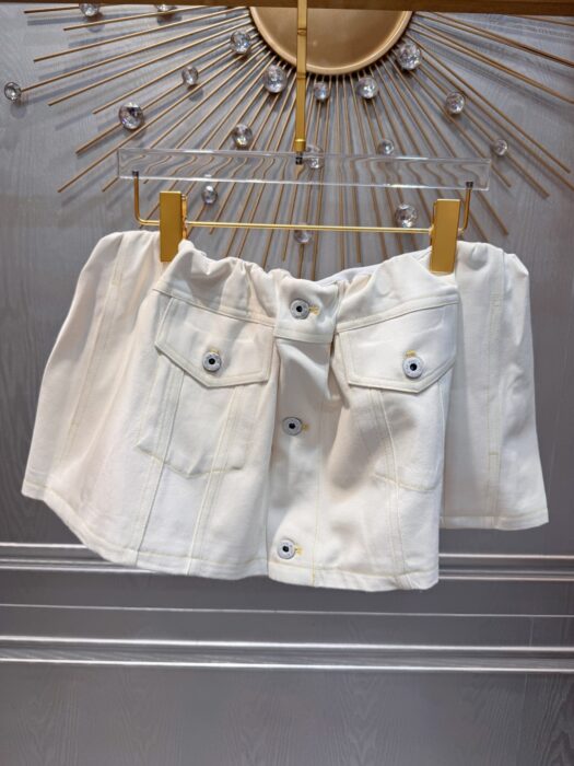 미우미우 업사이클드 데님 자켓&스커트 레플리카 미러급 SA급 S급 고퀄리티 하이엔드 최상급 의류 [여성] 11