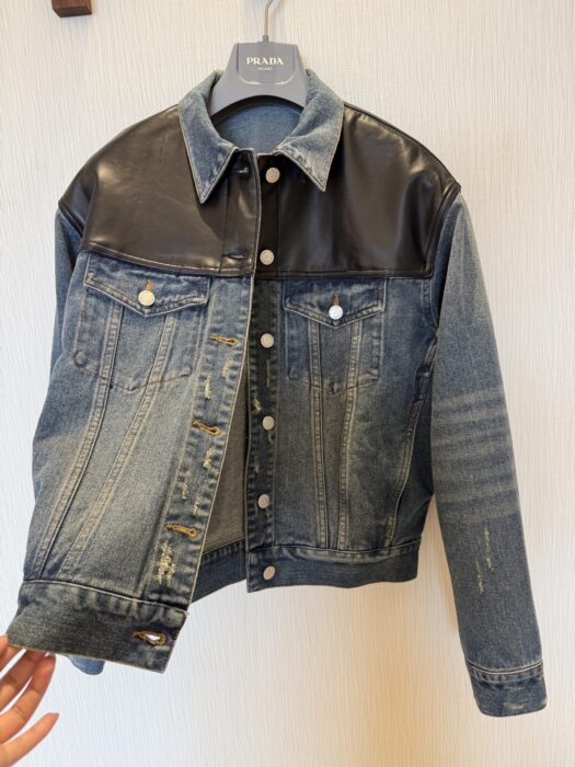프라다 데님 및 가죽 블루종 자켓 레플리카 미러급 SA급 S급 고퀄리티 하이엔드 최상급 의류 [여성] 7