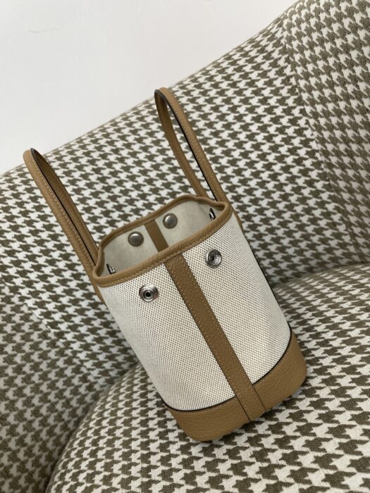 에르메스 가든파티 미니 캔버스 은장 배색 라이트 브라운 레플리카 미러급 SA급 S급 고퀄리티 최상급 하이엔드 가방 [여성] 5