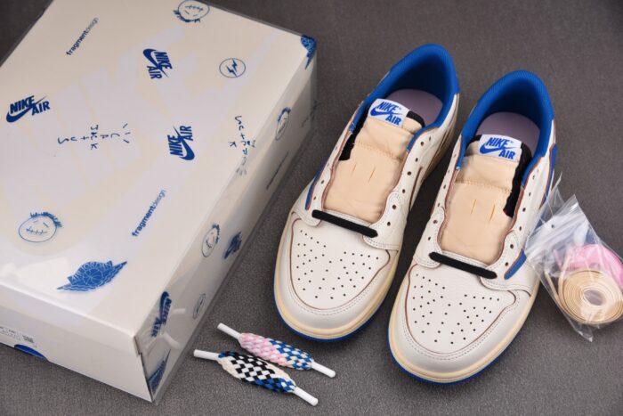 조던 1 x 트래비스 스캇 x 프라그먼트 레트로 로우 OG SP 세일 밀리터리 블루 DM7866-104 레플리카 미러급 SA급 S급 고퀄리티 최상급 하이엔드 신발 [남성여성공용] 6