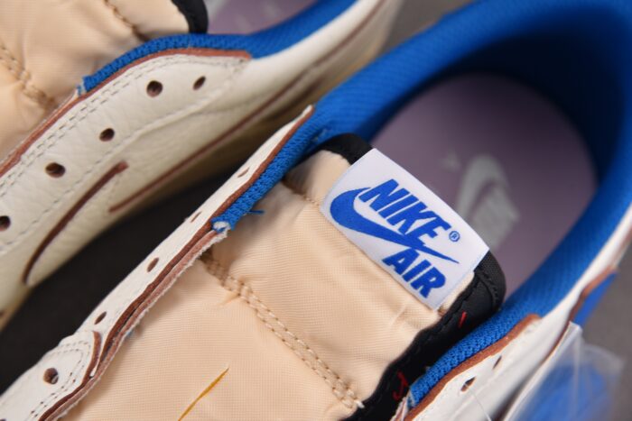 조던 1 x 트래비스 스캇 x 프라그먼트 레트로 로우 OG SP 세일 밀리터리 블루 DM7866-104 레플리카 미러급 SA급 S급 고퀄리티 최상급 하이엔드 신발 [남성여성공용] 8