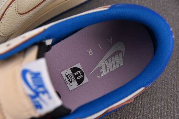 조던 1 x 트래비스 스캇 x 프라그먼트 레트로 로우 OG SP 세일 밀리터리 블루 DM7866-104 레플리카 미러급 SA급 S급 고퀄리티 최상급 하이엔드 신발 [남성여성공용] 9