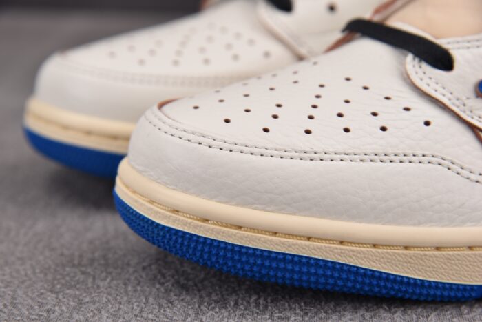 조던 1 x 트래비스 스캇 x 프라그먼트 레트로 로우 OG SP 세일 밀리터리 블루 DM7866-104 레플리카 미러급 SA급 S급 고퀄리티 최상급 하이엔드 신발 [남성여성공용] 10