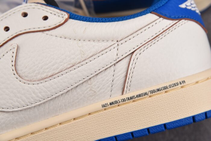 조던 1 x 트래비스 스캇 x 프라그먼트 레트로 로우 OG SP 세일 밀리터리 블루 DM7866-104 레플리카 미러급 SA급 S급 고퀄리티 최상급 하이엔드 신발 [남성여성공용] 12