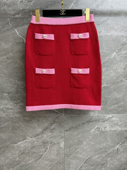 샤넬 콘트라스트 니트 스커트 레플리카 미러급 SA급 S급 고퀄리티 하이엔드 최상급 의류 [여성] 2