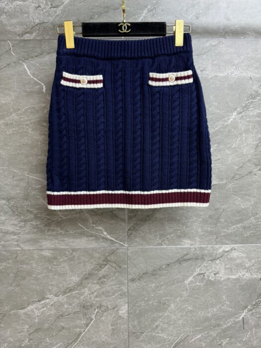 샤넬 네이비 블루 스커트 레플리카 미러급 SA급 S급 고퀄리티 하이엔드 최상급 의류 [여성] 3