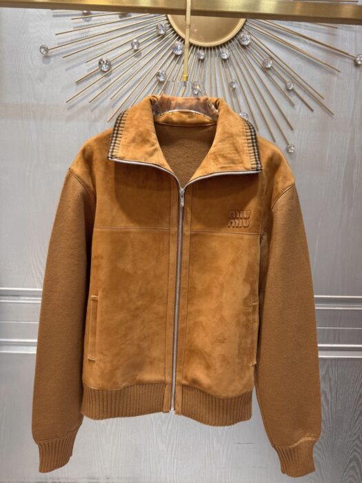 미우미우 스웨이드 니트 컷 자켓 레플리카 미러급 SA급 S급 고퀄리티 하이엔드 최상급 의류 [여성] 3