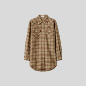 미우미우 플레이드 셔츠 카멜 토바코 레플리카 미러급 SA급 S급 고퀄리티 하이엔드 최상급 의류 [여성]