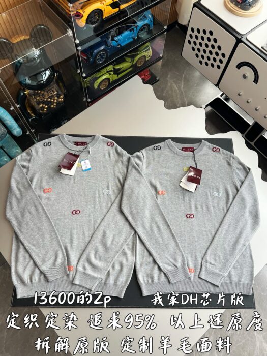 구찌 GG로고 자수 니트 그레이 833668 레플리카 미러급 SA급 S급 고퀄리티 하이엔드 최상급 의류 [남성여성공용] 3