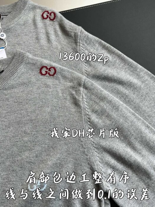 구찌 GG로고 자수 니트 그레이 833668 레플리카 미러급 SA급 S급 고퀄리티 하이엔드 최상급 의류 [남성여성공용] 7