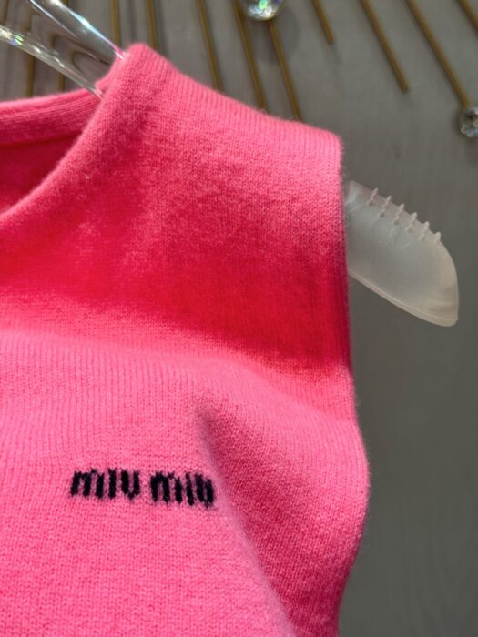 미우미우 캐시미어와 실크 크루넥 니트 탑(2color) 레플리카 미러급 SA급 S급 고퀄리티 하이엔드 최상급 의류 [여성] 15