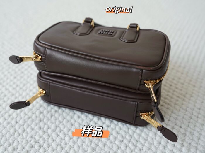 미우미우 아르카디 가죽 백 5BB142 초콜릿 레플리카 미러급 SA급 S급 고퀄리티 최상급 하이엔드 가방 [여성] 9