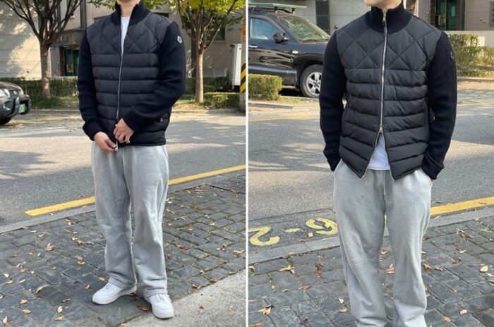 몽클레어 다운 판넬 지퍼 코튼 블랜드 니트패딩 레플리카 미러급 SA급 S급 고퀄리티 하이엔드 최상급 의류 [남성] 11