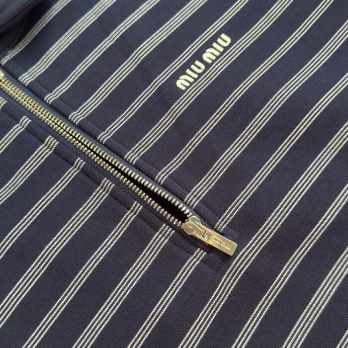 미우미우 25 스트라이프 지퍼 폴로 셔츠 레플리카 미러급 SA급 S급 고퀄리티 하이엔드 최상급 의류 [남성여성공용] 3