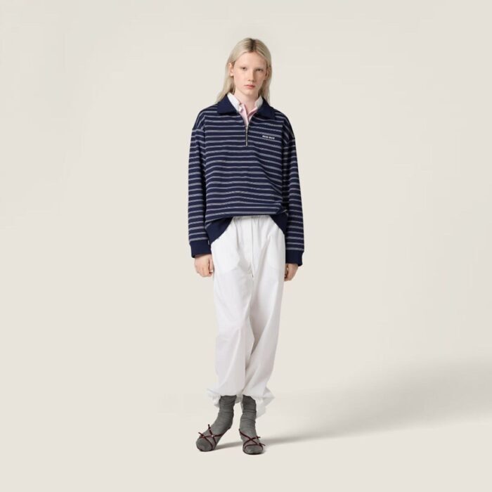 미우미우 25 스트라이프 지퍼 폴로 셔츠 레플리카 미러급 SA급 S급 고퀄리티 하이엔드 최상급 의류 [남성여성공용] 10