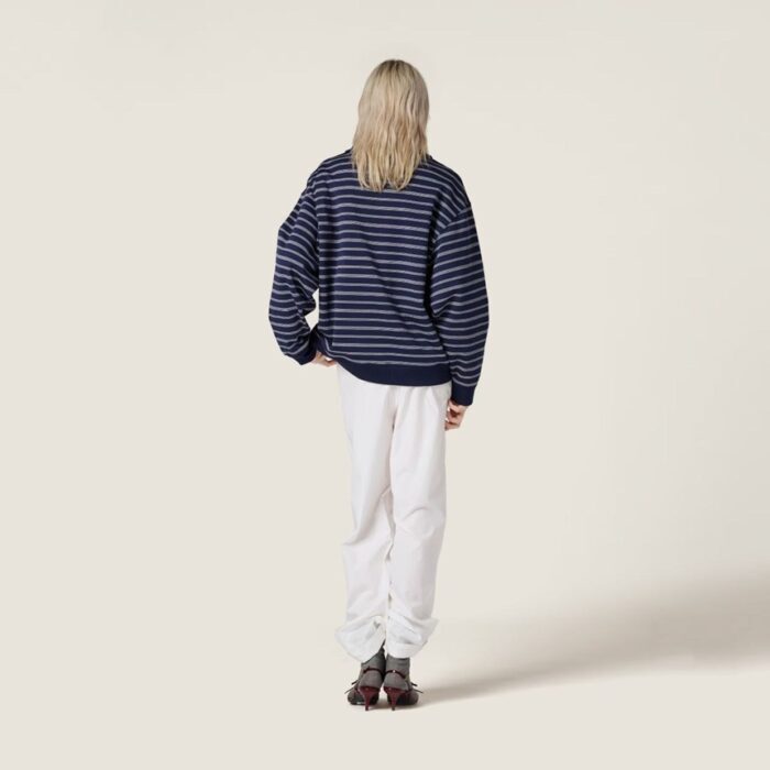 미우미우 25 스트라이프 지퍼 폴로 셔츠 레플리카 미러급 SA급 S급 고퀄리티 하이엔드 최상급 의류 [남성여성공용] 12