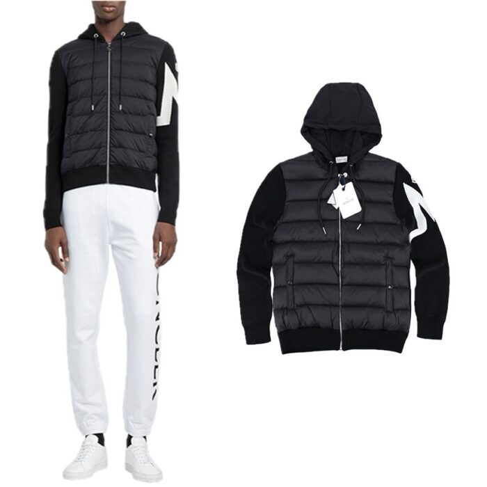 몽클레어 로고 패치 팔 니트 후드 패딩 레플리카 미러급 SA급 S급 고퀄리티 하이엔드 최상급 의류 [남성] 2