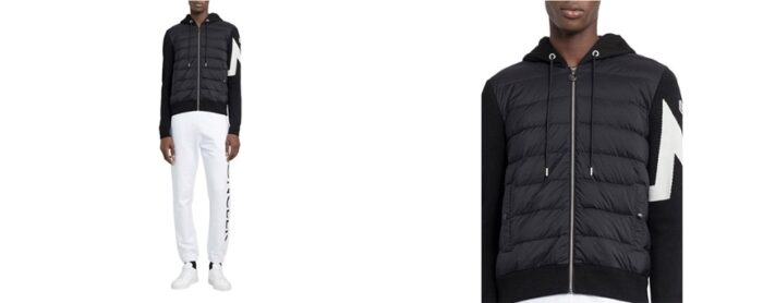 몽클레어 로고 패치 팔 니트 후드 패딩 레플리카 미러급 SA급 S급 고퀄리티 하이엔드 최상급 의류 [남성] 4