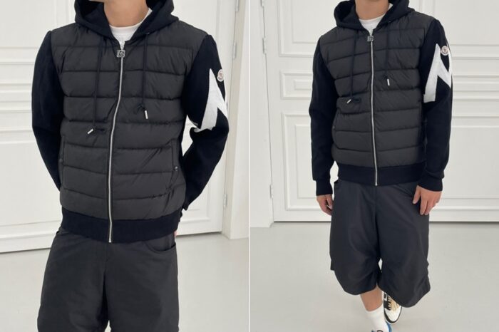 몽클레어 로고 패치 팔 니트 후드 패딩 레플리카 미러급 SA급 S급 고퀄리티 하이엔드 최상급 의류 [남성] 7