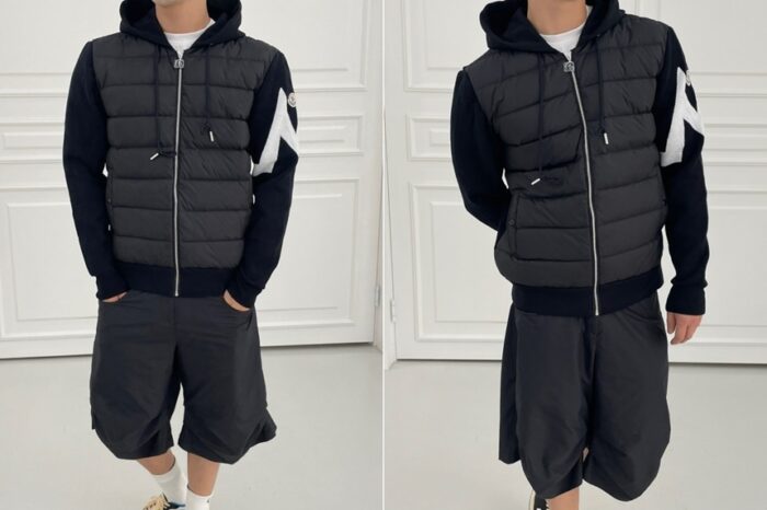 몽클레어 로고 패치 팔 니트 후드 패딩 레플리카 미러급 SA급 S급 고퀄리티 하이엔드 최상급 의류 [남성] 8