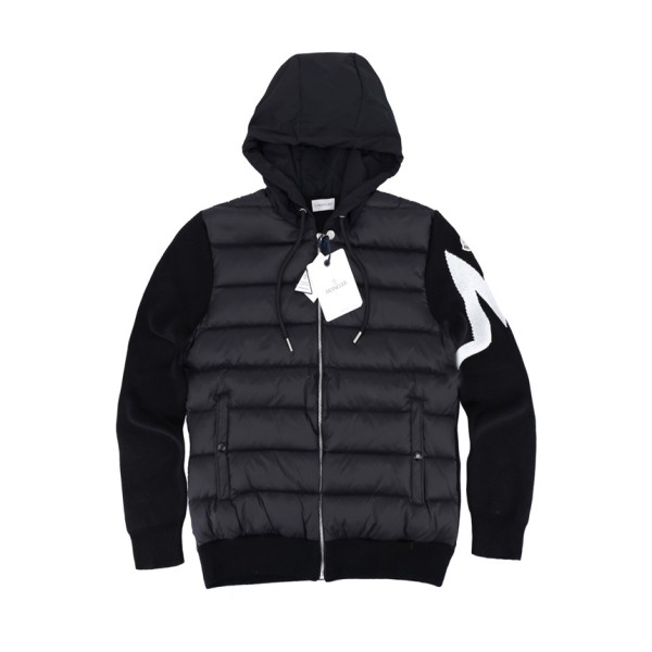 몽클레어 로고 패치 팔 니트 후드 패딩 레플리카 미러급 SA급 S급 고퀄리티 하이엔드 최상급 의류 [남성]