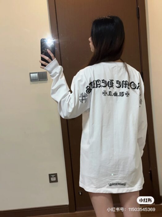 크롬하츠 스크립트 레터 로고 롱슬리브 티셔츠 레플리카 미러급 SA급 S급 고퀄리티 하이엔드 최상급 의류 [남성여성공용] 12