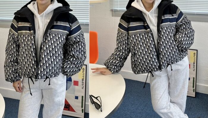 디올 오블리크 리버서블 크롭 다운 패딩 레플리카 미러급 SA급 S급 고퀄리티 하이엔드 최상급 의류 [여성] 9