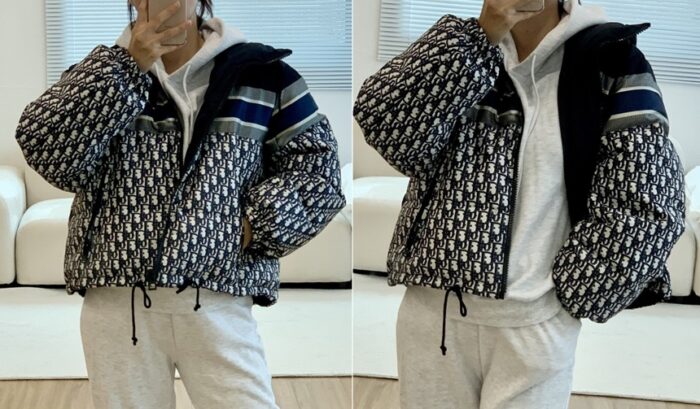 디올 오블리크 리버서블 크롭 다운 패딩 레플리카 미러급 SA급 S급 고퀄리티 하이엔드 최상급 의류 [여성] 10