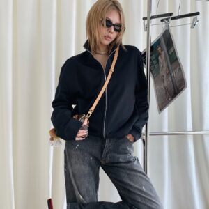 아크네스튜디오 순색 뒷면 자수 지퍼 자켓 블랙 레플리카 미러급 SA급 S급 고퀄리티 하이엔드 최상급 의류 [남성여성공용]