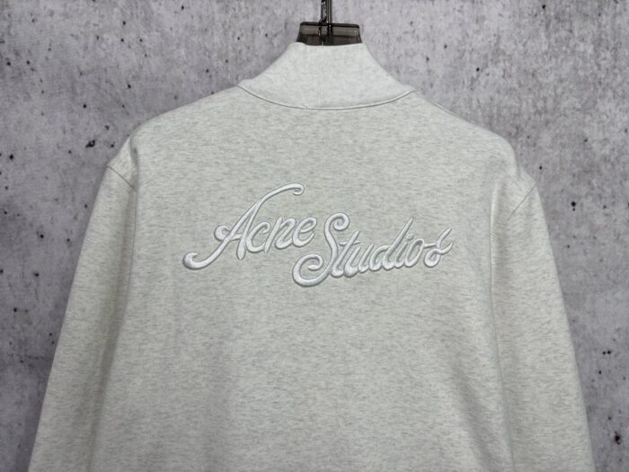 아크네스튜디오 순색 뒷면 자수 지퍼 자켓 라이트 그레이 레플리카 미러급 SA급 S급 고퀄리티 하이엔드 최상급 의류 [남성여성공용] 6