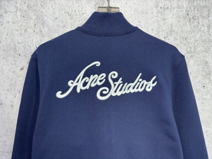 아크네스튜디오 순색 뒷면 자수 지퍼 자켓 라이트 네이비 레플리카 미러급 SA급 S급 고퀄리티 하이엔드 최상급 의류 [남성여성공용] 6