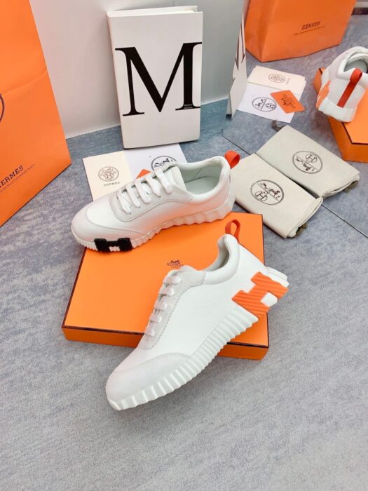 에르메스 바운싱 스니커즈 화이트(H블랙오렌지) 레플리카 미러급 SA급 S급 고퀄리티 최상급 하이엔드 신발 [남성여성공용] 5