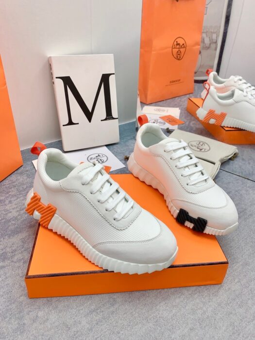 에르메스 바운싱 스니커즈 화이트(H블랙오렌지) 레플리카 미러급 SA급 S급 고퀄리티 최상급 하이엔드 신발 [남성여성공용] 8