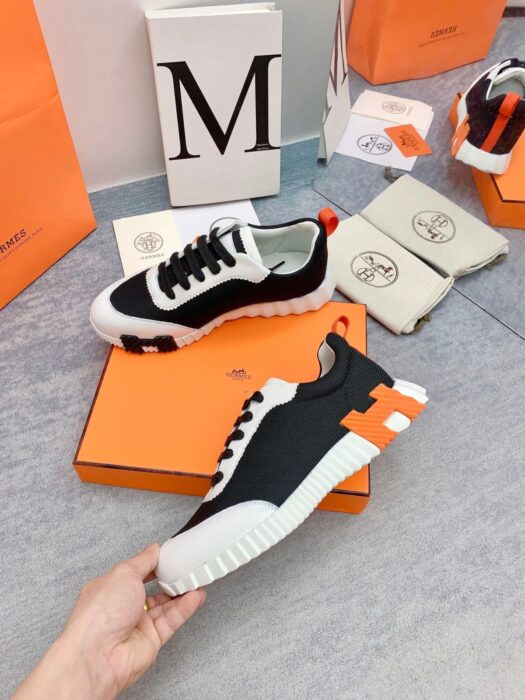 에르메스 바운싱 스니커즈 블랙화이트(H블랙오렌지) 레플리카 미러급 SA급 S급 고퀄리티 최상급 하이엔드 신발 [남성여성공용] 5