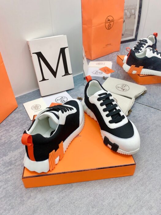 에르메스 바운싱 스니커즈 블랙화이트(H블랙오렌지) 레플리카 미러급 SA급 S급 고퀄리티 최상급 하이엔드 신발 [남성여성공용] 7