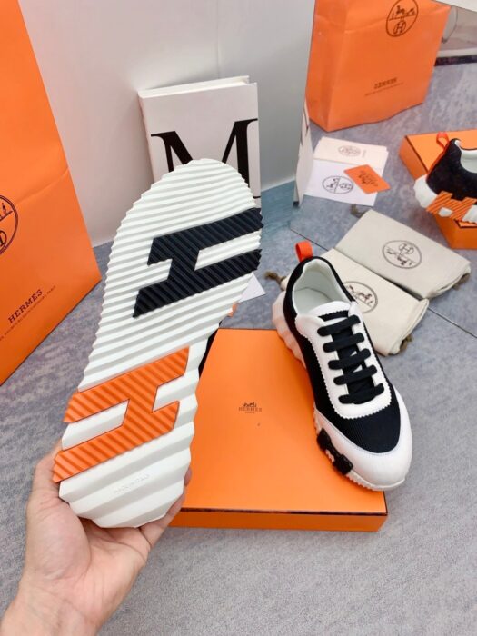 에르메스 바운싱 스니커즈 블랙화이트(H블랙오렌지) 레플리카 미러급 SA급 S급 고퀄리티 최상급 하이엔드 신발 [남성여성공용] 9