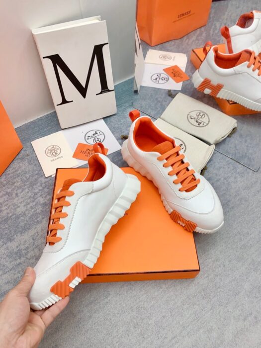 에르메스 바운싱 스니커즈 화이트(H오렌지) 레플리카 미러급 SA급 S급 고퀄리티 최상급 하이엔드 신발 [남성여성공용] 10