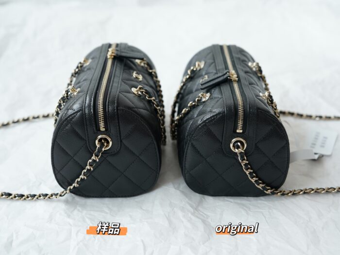 샤넬 체인핸들 미니 볼링백 블랙 샴페인골드 캐비어 레플리카 미러급 SA급 S급 고퀄리티 최상급 하이엔드 가방 [여성] 4