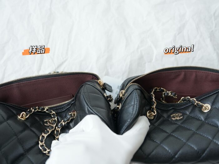 샤넬 체인핸들 미니 볼링백 블랙 샴페인골드 캐비어 레플리카 미러급 SA급 S급 고퀄리티 최상급 하이엔드 가방 [여성] 9