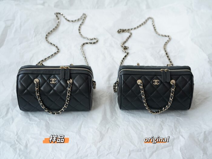 샤넬 체인핸들 미니 볼링백 블랙 샴페인골드 캐비어 레플리카 미러급 SA급 S급 고퀄리티 최상급 하이엔드 가방 [여성] 2