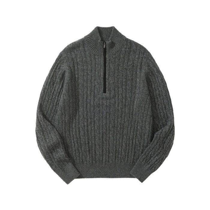 로로피아나 반지퍼 자카드 니트 그레이 레플리카 미러급 SA급 S급 고퀄리티 하이엔드 최상급 의류 [남성] 4