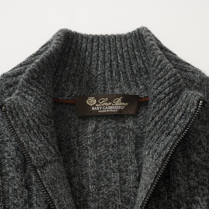 로로피아나 반지퍼 자카드 니트 그레이 레플리카 미러급 SA급 S급 고퀄리티 하이엔드 최상급 의류 [남성] 7