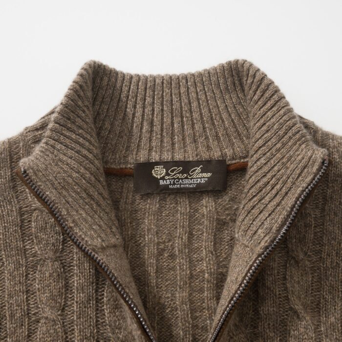 로로피아나 반지퍼 자카드 니트 라이트 브라운 레플리카 미러급 SA급 S급 고퀄리티 하이엔드 최상급 의류 [남성] 7