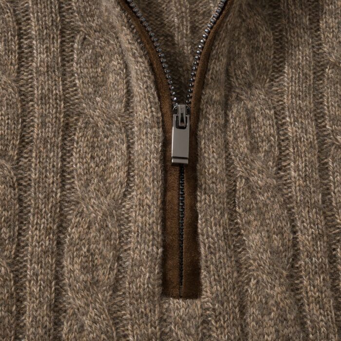 로로피아나 반지퍼 자카드 니트 라이트 브라운 레플리카 미러급 SA급 S급 고퀄리티 하이엔드 최상급 의류 [남성] 8