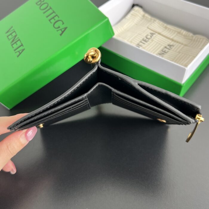 보테가베네타 솔스티스 스몰 반지갑 블랙 788055 레플리카 미러급 SA급 S급 고퀄리티 최상급 하이엔드 지갑 [남성여성공용] 3