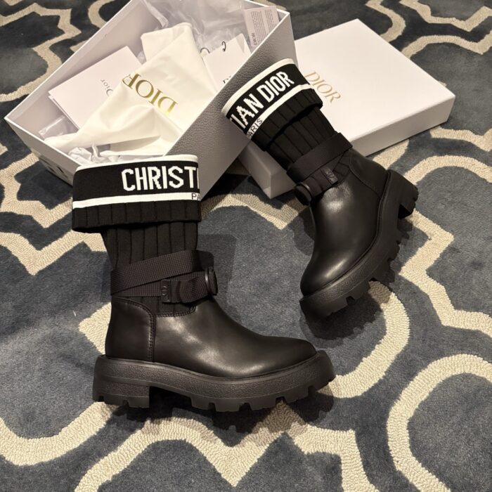 디올 D-메이저 앵클 부츠 카프스킨 앤 테크니컬 니트 블랙 레플리카 미러급 SA급 S급 고퀄리티 최상급 하이엔드 신발 [여성] 4