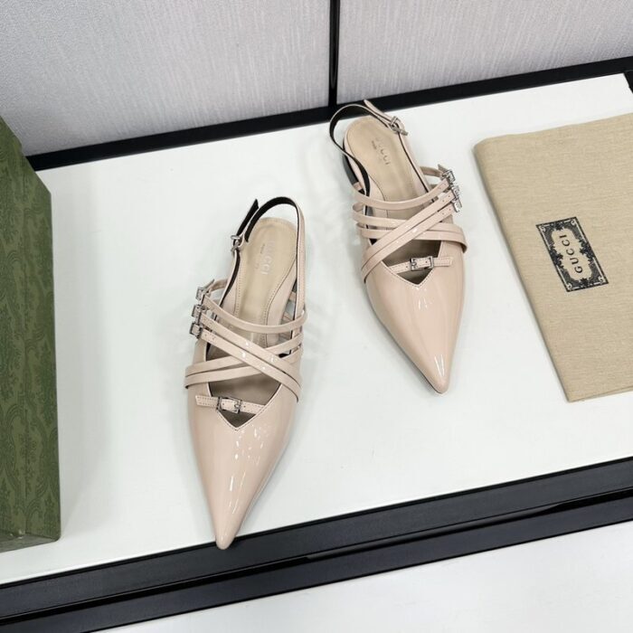 구찌 레더 스트랩 플랫 슈즈 레플리카 미러급 SA급 S급 고퀄리티 최상급 하이엔드 신발 [여성] 2