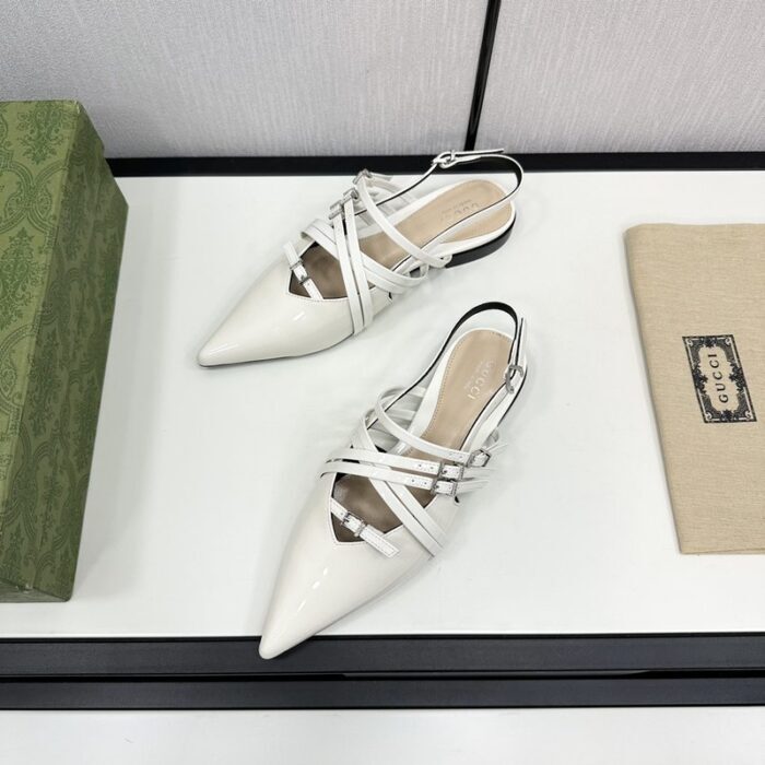 구찌 레더 스트랩 플랫 슈즈 레플리카 미러급 SA급 S급 고퀄리티 최상급 하이엔드 신발 [여성] 2